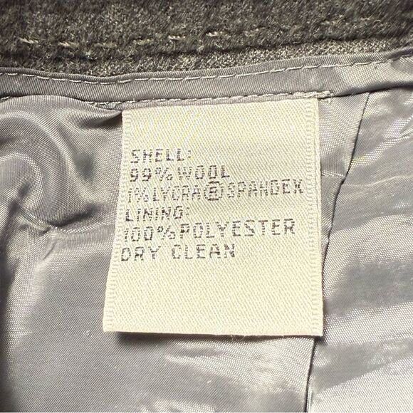 Talbots wool Gray Wide-Leg Trousers fully lined Made in Italy Size 12 - Picture 5 of 6